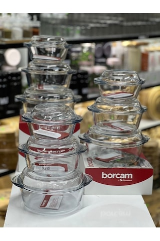 Kapaklı 3 Lü Borcam Şeffaf
