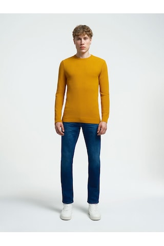 Loft Regular Fit Erkek Kazak Mustard