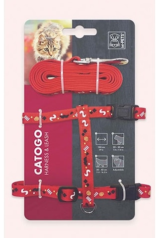 M-pets Catogo Kedi Göğüs Tasması Seti Kırmızı 90-170 Cm 244-58013.01