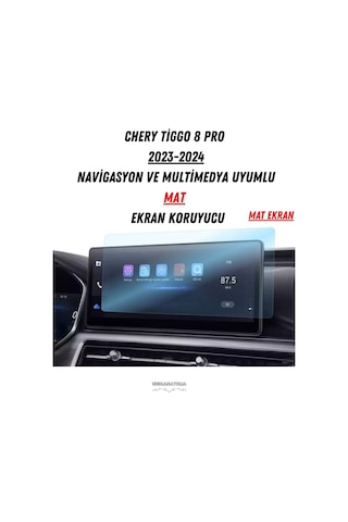 Chery Tiggo 8 Pro 2023 Navigasyon Ve Multimedya Uyumlu Mat Ekran Koruyucu