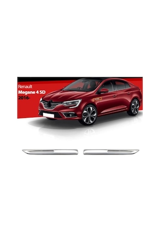 Renault Megane 4 Hb&SD 2016 Sonrası Krom Çamurluk Sinyal Çıtası 2 Parça (00) (ŞüsCarOto Aksesuar)