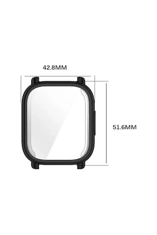 Xıaomı Redmi Watch 5 Lite İle Uyumlu Tam Kapatan Çerceve Önü Kapalı Tasarım Silikon Kılıf Çerçeve Darbe Ve Çiziklere Karşı Koruma Şeffaf