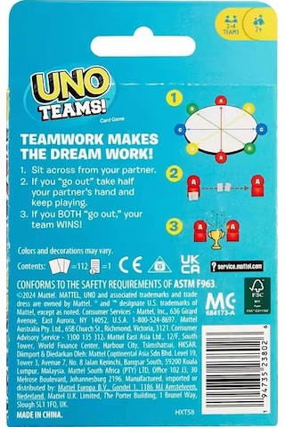 Yeni Uno Çevirme Masa Oyunu Uno Skıp Bo Kartları Takımlar Kart Oyunu Çok Uno Teams