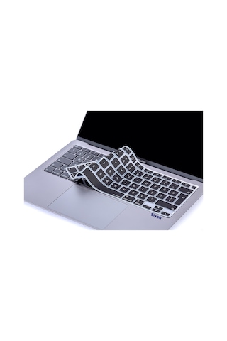 Laptop Apple Uyumlu MacBook Air 13Inc Klavye Koruyucu A2179 A2337 Türkçe Baskı Siyah