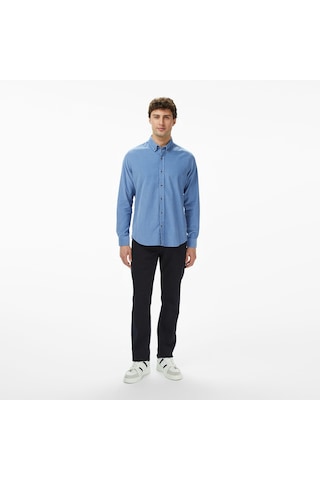 Nautica Erkek Mavi Classic Fit Gömlek Düz W57424t Mavi