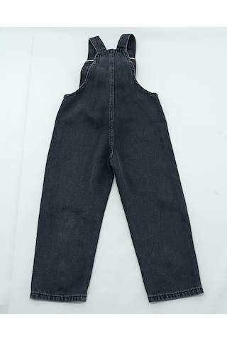 Kot Salopet Ayıcıklı Unisex Siyah