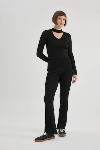 DeFacto Ribana Pantolon Flayer İspanyol Paça Yüksek Bel B3820AX23WNBK27