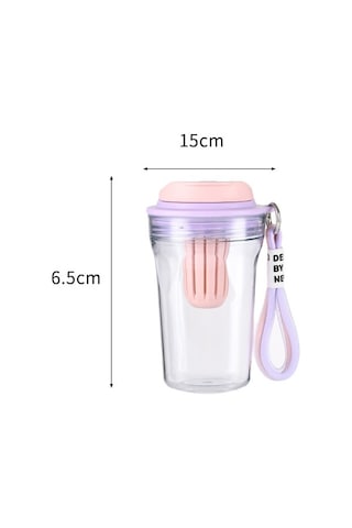 Saplı Yüksek Değerli Ins Feng Shui Fincanı, Öğrenci Saman Fincanı, Çay Suyu Ayırma, Taşınabilir Kore Tarzı Rüzgar Meyveli Çay Fincanı, 480ml D7q6xh Diğer