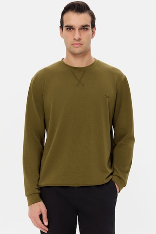 D'S Damat Ds Damat Regular Fit Haki Düz Sweatshirt 5hce26172205m H01