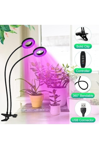 Besthome1 Tam Spektrum Bitki Büyüme Lambası: 1-4 Kafa Led Red+blue, Sana Çip, 30000 Saat Alüminyum Kasa Siyah, 3.5 Bitki Gelişt Diğer