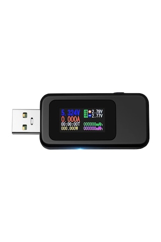 Kws Kws-mx18l Dc Dijital Voltmetre Ampermetre Usb Test Cihazı Akım Gerilim Ölçer Güç Bankası Şarj Dedektörü