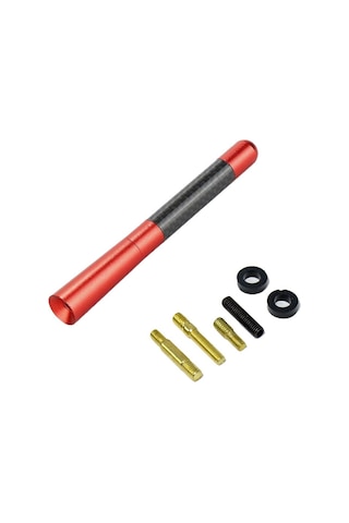 Pmx Çubuk Anten Spor Alüminyum Kırmızı-karbon 12 Cm