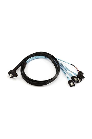 1m 28awg Dahili Mini Sas 36pın Sff-8087 Sata 7pın Fem'e Erkek 90 Derece ...