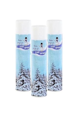 3 Adet Max Kar Köpüğü Spreyi, Eriyen Kar Taneleri, Parti Köpük Karı Yapar Kar Yağdıran Sprey 3x300 ML
