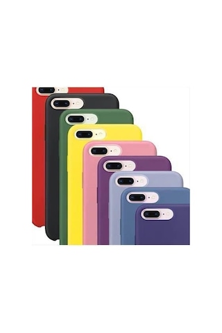 Apple iPhone Uyumlu 7/8 Plus Kadife Kaplı Lüx Lansman Silikon Kılıf Pembe