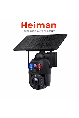 Hm-872 6mp 36x Zoom Alarm Işıklı 2 Kameralı Solar Ptz 4g Sim Kartlı Kamera