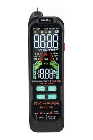 Agoodshop Siyah El Lcd Dijital Multimetre Elektrik Ölçer Test Cihazı Otomotiv Elektronik Kristal