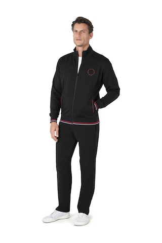 Pierre Cardin 7125 Erkek Uzun Kollu Dik Yaka Eşofman Takımı-siyah Siyah