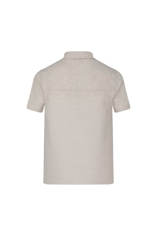 Hatemoğlu Ekru Regular Fit Apaş Yaka Keten Gömlek 35388 4112494