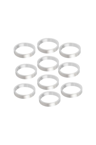 Homyl 10x Zincir Tekerlek Plakası Vida Contaları Metal Dağ Gümüş