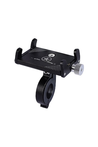 Metal Bisiklet Motosiklet Atv Telefon Tutucu Ayarlanabilir Siyah