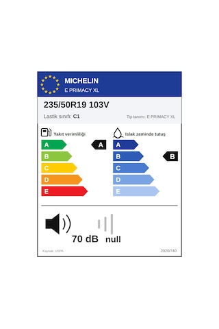 Michelin 235/50 R19 103V XL E Primacy Yaz Lastiği 2026