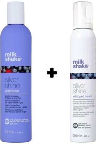 Milk Shake Silver Shine Mor Tonlama Şampuanı 300 ML + Durulanmayan Krem