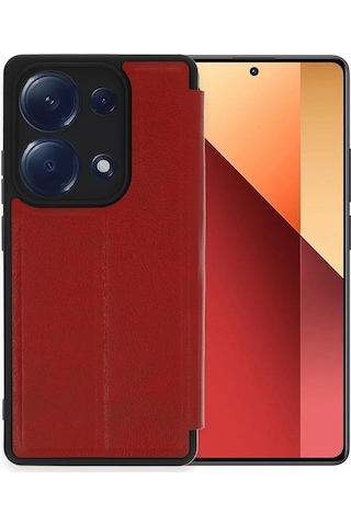Gld-spt- Newface Xiaomi Redmi Note 13 Pro 4g Kılıf Flip Cover - Kırmızı