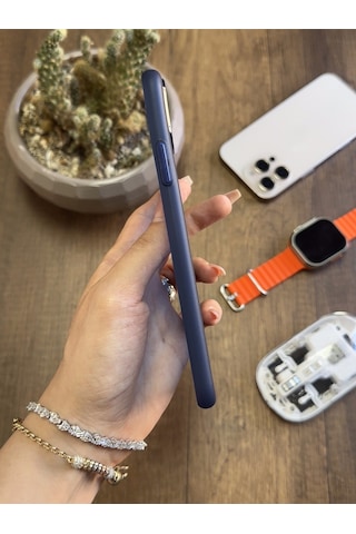 Apple iPhone 12 Pro Max Uyumlu Süper İnce Mat Ultra Thin Silikon Kılıf Lacivert