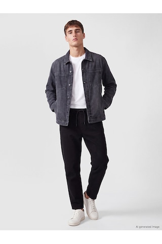 Lcw Jeans Gri Loose Fit Erkek Jean Ceket