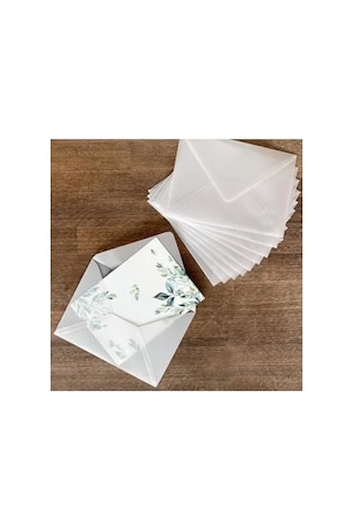 Beyaz Transparan Zarf, 13x18 Cm 5 Adet Set