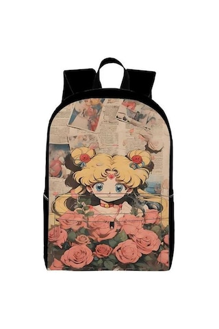 Trendooze Uygun, Siyah Siyah Sırt Seyahat, Sailor Organizasyon Moon Kawaii Karikatür, İş İnç İle, İçin, Genç, Dizüstü Çoklu Cf74 Çantası, Çalışması Bölmeleri Bilgisayara 15.6 Zd Siyah