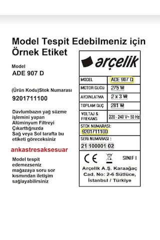 Arçelik Uyumlu Ade 606-2 B Ankastre Davlumbaz Karbon Filtre Robin 2li 1çift Bacasız Aspiratör Filtresi