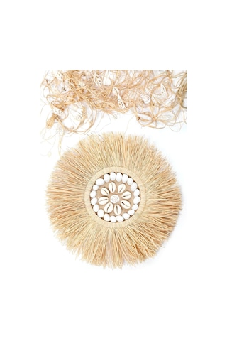 Bohem Mucize Deniz Kabuklu Rafya Duvar Dekoru M012