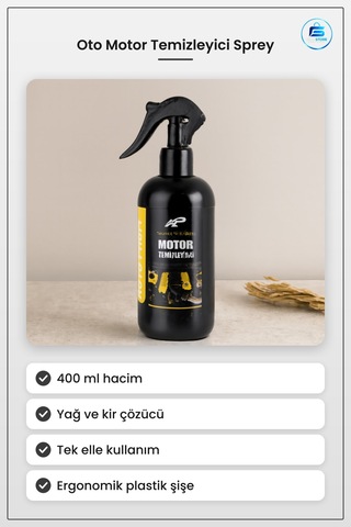 Oto Motor Temizleyici Sprey 400 Ml Yağ Kir Çözücü Araç Bakım Temi
