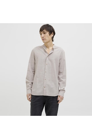 Jack & Jones Erkek Bant Yaka Uzun Kollu Gömlek - Summer - 12269319 Çok Renkli