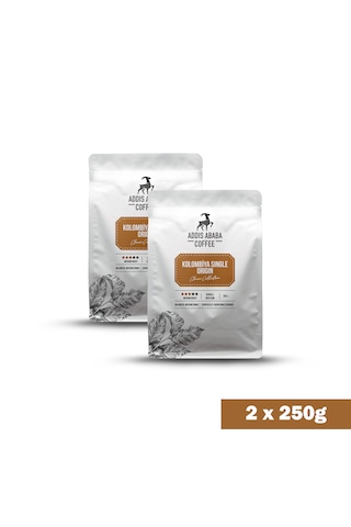 Addis Ababa Coffee - Dünya Kahvesi - Arabica - Kolombiya Supremo - 250 Gr. X 2 Adet Çekirdek Kahve