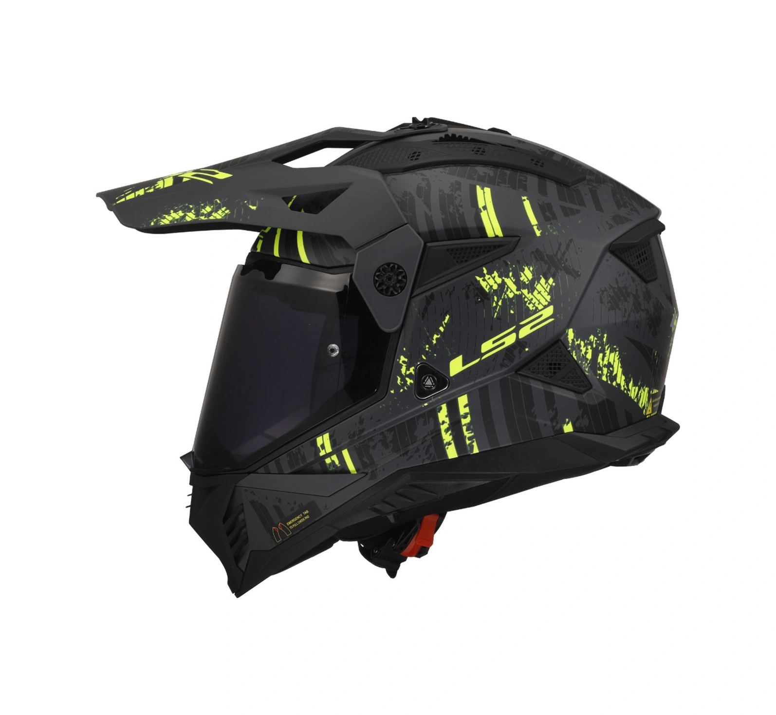 Ls2 Pioneer 2 Crazy Kapalı Kask Mat Siyah - Neon Sarı