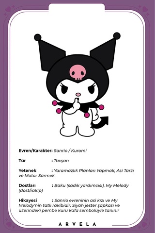 Sanrio Serisi: Kuromi & My Melody & Pochacco Üçlü Set - Eğitici Oyuncak Figür - Orijinal