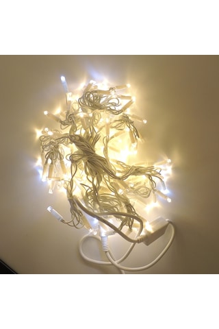 Saçak Led Perde Aydınlatma 2M Dış Mekan Gün Işığı Beyaz Flaş