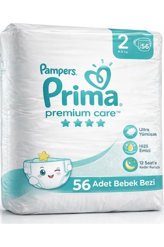 Prima Premium Care Bebek Bezi Beden:2 4-8kg Mini 168 Adet Aylık 2 Numara