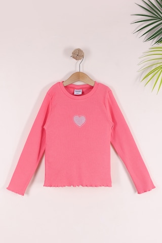Monox 5-12 Yaş Kız Çocuk Fitilli Nakışlı 3 Lü Sweatshirt Takım Taş Çağla Nar