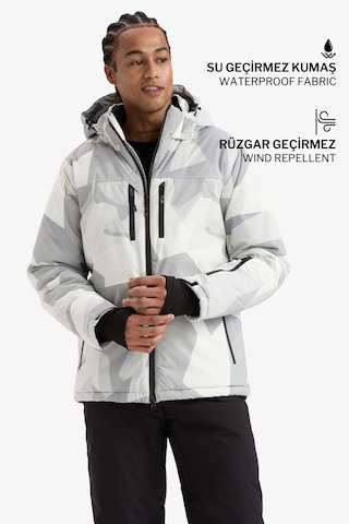 Defacto Defactofit Kayak Montu Su İtici Rüzgar Geçirmez Kapüşonlu Fermuarlı Ultra Korumalı A7116ax25wngr91 Gri-gr91