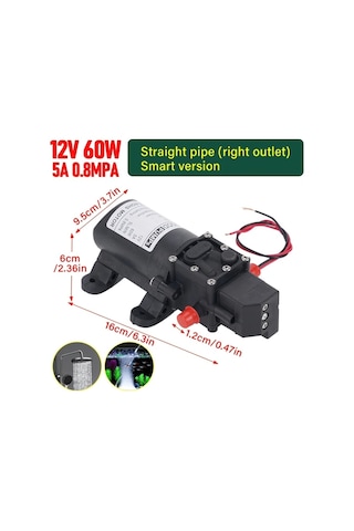 Motion003 12v 60w 5l 0.8mpa Düz Boru Sağ Çıkış Kendinden Emişli Yüksek Basınçlı Arab