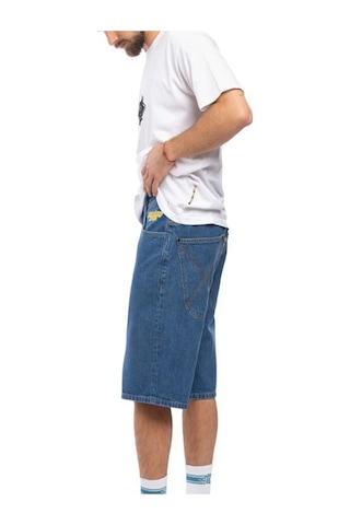 Homeboy X-tra Baggy Rahat Kesim Unisex Mavi Kot Şort Mavi