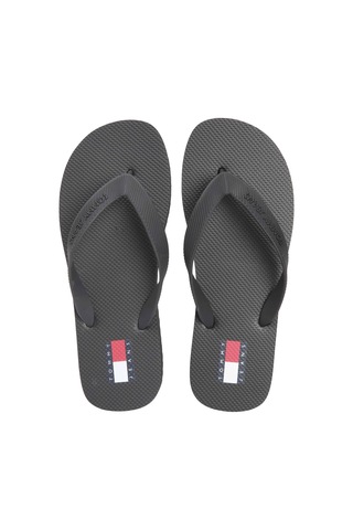 Tommy Hilfiger Erkek Marka Logolu Günlük Kullanıma Uygun Siyah Terlik Em0em01698 Bds