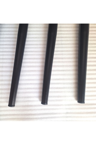 4 Adet Metal Konik Ayak Siyah 72 CM - Açılı Ayak Boru Çapı 5.1 CM