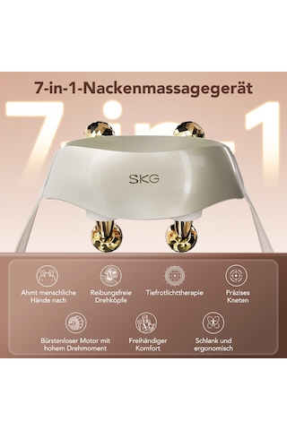 Skg Boyun Ve Omuz Masajı İçin Isıtmalı Shiatsu Masajına Sahip Orijinal Kablosuz Boyun Masaj Cihazı - Aynı Zamanda Aile Ve Arkadaşlar İçin Hediye Olarak Da İdealdir, H7 Ultra E