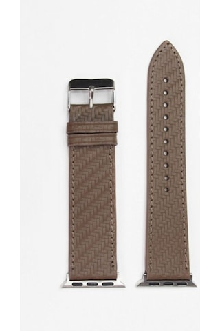 Apple Uyumlu Watch Kordon Kahverengi Karbon 42-44-45 Mm