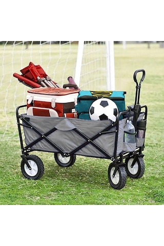 Katlanır 4 Tekerlekli Kamp Plaj Arabası Taşıma Arabası Aa003